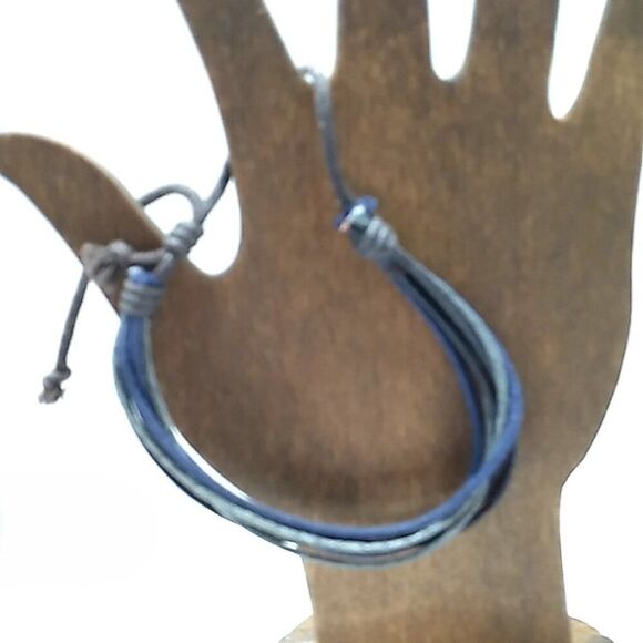 Adjustable String Bracelet Unisex Braided Rope Multi-strand Corded Bracelet - Picture 3 of 6